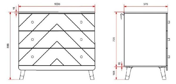 Bijela dječja komoda s promjenjivim stolom 100x100x74 cm Billy – Vipack