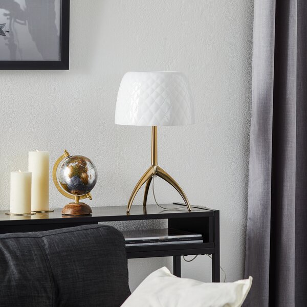 Stolne Lampa Foscarini, Lumiere, prigušiv, Bijela, Dnevna soba, Staklo, Dizajn