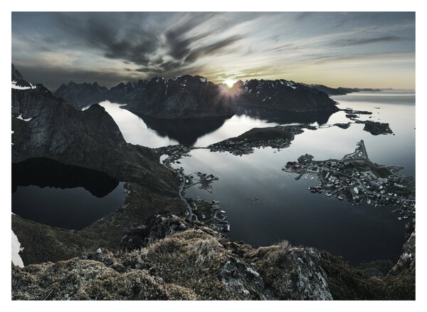 Staklena slika - Norveške planine (70x50 cm)