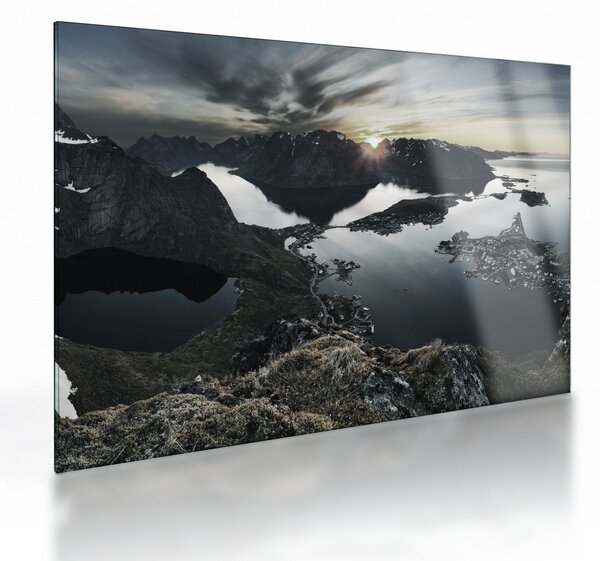 Staklena slika - Norveške planine (70x50 cm)