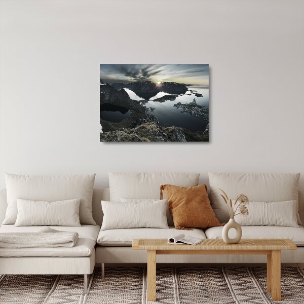 Staklena slika - Norveške planine (70x50 cm)