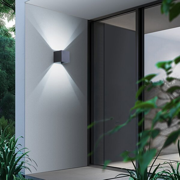 Vanjske Svjetiljka Lindby, Dara, prigušiv, Sivo, Balkon, Aluminij, Moderan