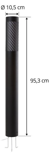 Vanjske Svjetiljka Lindby, Lurinda, prigušiv, Crno, Aluminij, Moderan
