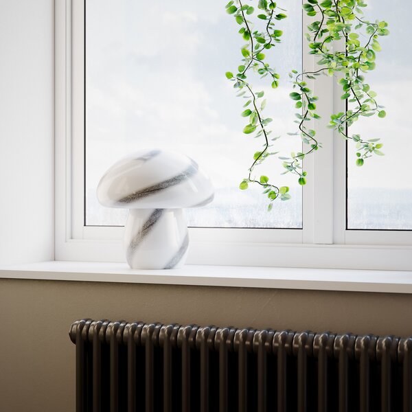 Stolne Lampa By Rydéns, Mira Mushroom, Bijela, Dnevna soba, Staklo
