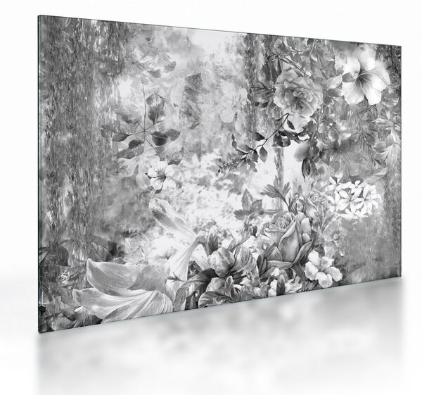 Staklena slika - Romantični vrt (70x50 cm)