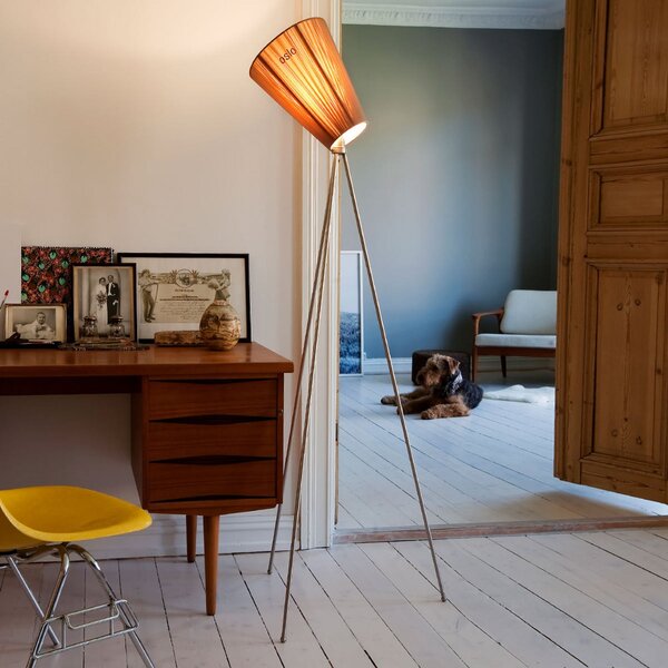 Podne Lampa Northern, Oslo Wood, prigušiv, Bež, Dnevna soba, Tkanina / tekstil, Dizajn