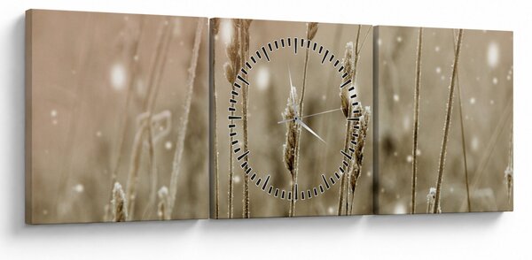 Slika - Harmonična livada (sa satom) (90x30 cm)
