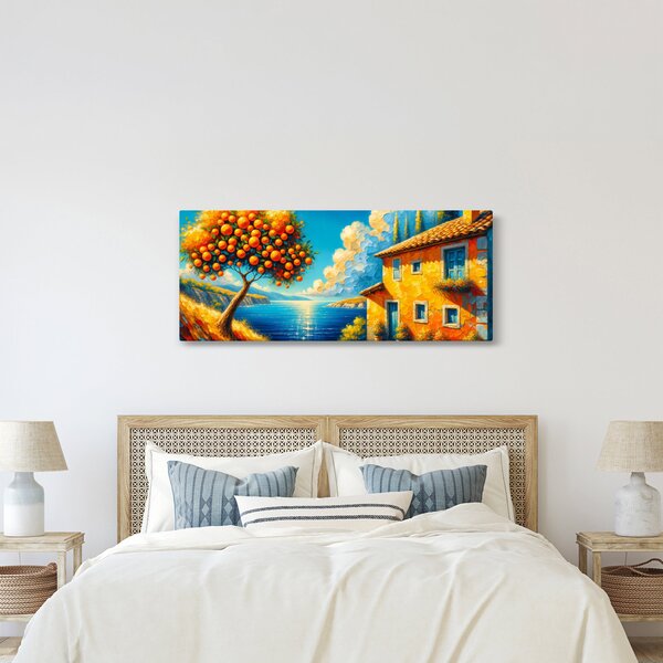 Slika - Kuća s narančama II. (120x50 cm)