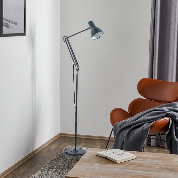 Podne Lampa Anglepoise, Type 75, Sivo, Dnevna soba, Metal, Industrijski dizajn