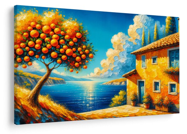 Slika - Kuća s narančama II. (90x60 cm)