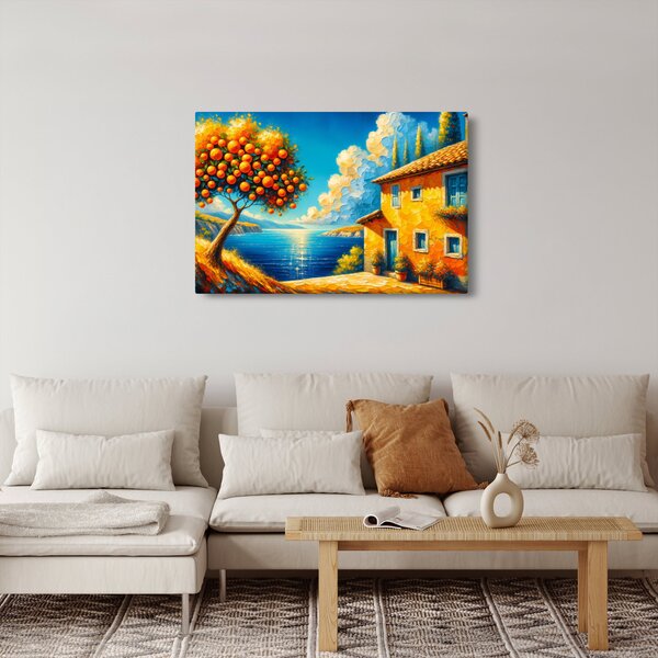 Slika - Kuća s narančama II. (90x60 cm)