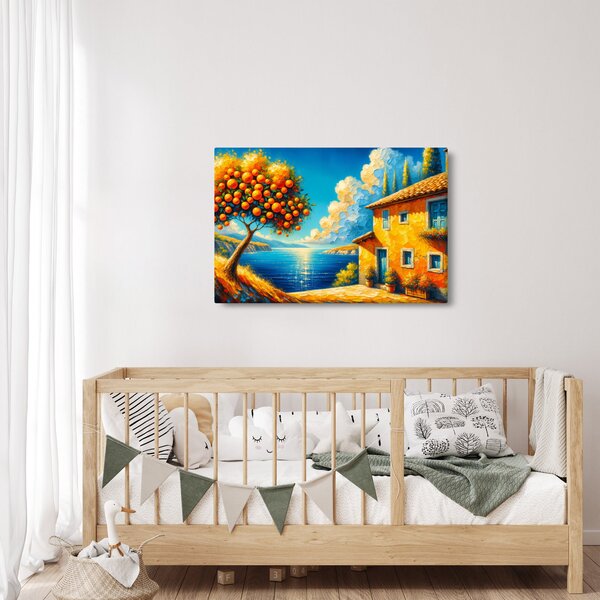 Slika - Kuća s narančama II. (90x60 cm)