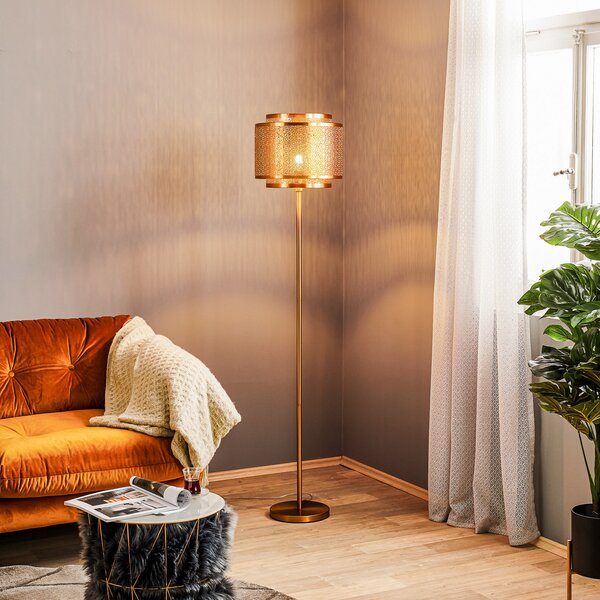 Podne Lampa By Rydéns, Hermine, Zlato / mjed, Dnevna soba, Metal, Marokanski / orijentalni