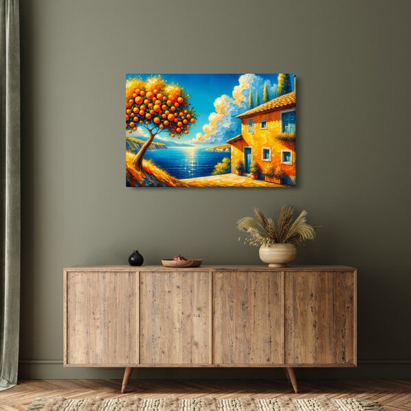 Slika - Kuća s narančama II. (90x60 cm)
