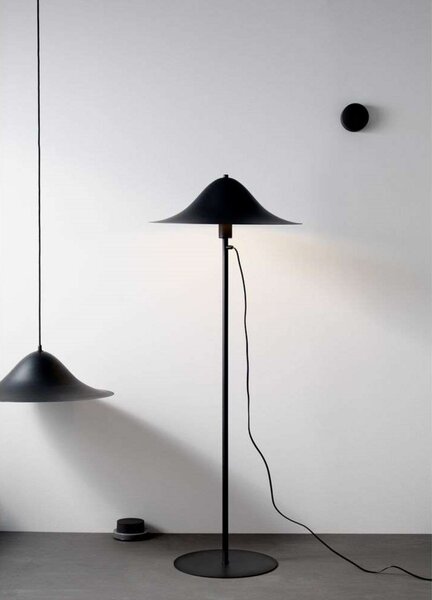Podne Lampa Pholc, Crno, Dnevna soba, Aluminij