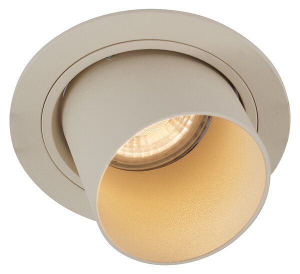 Set od 6 ugradbenih reflektora bež GU10 50mm okrugli rotirajući i nagibni - Installa