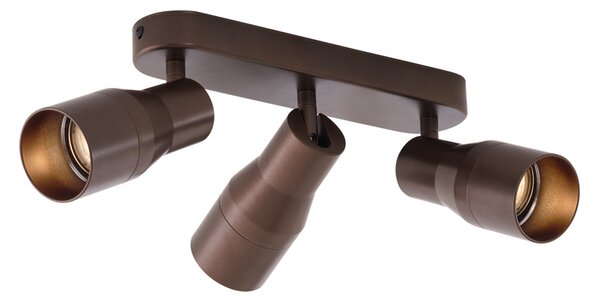 Zaobljeno stropno svjetlo tamno brončano GU10 50 mm 3-svjetlo - Stanley