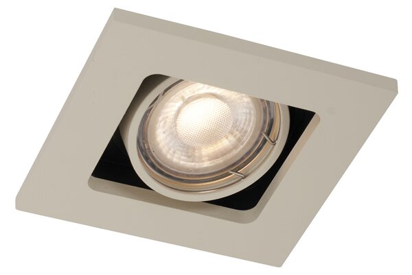 Set od 6 modernih ugradbenih reflektora bež boje GU10 50mm rotirajućih i nagibnih - Qure