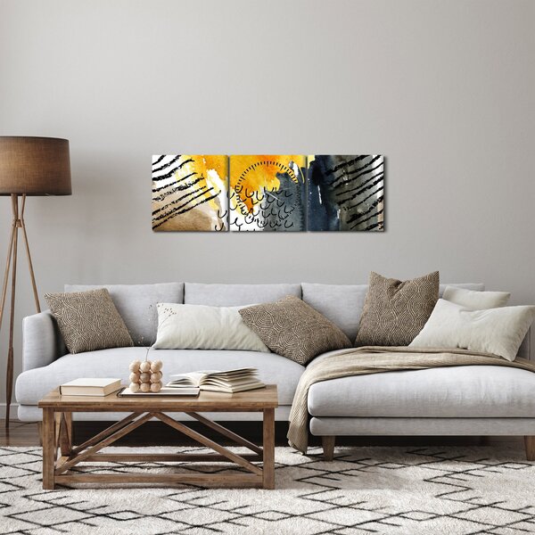 Slika - Apstraktni akvarel (sa satom) (90x30 cm)