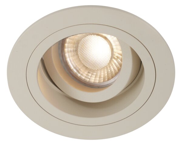 Set od 6 modernih ugradbenih reflektora bež GU10 50 mm rotirajućih i nagibnih - Chuck