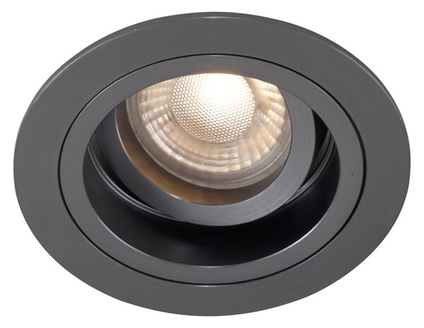 Set od 6 Moderno ugradno reflektorsko svjetlo tamnosivo GU10 50 mm okruglo nagibno - Chuck