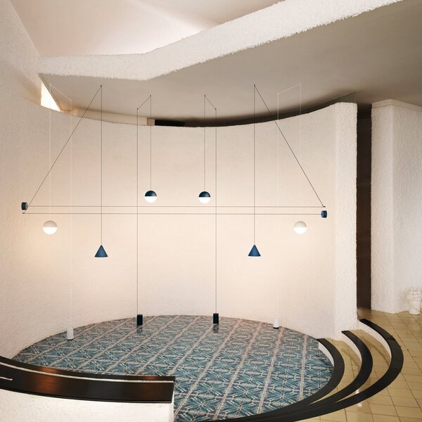 Viseće Svjetiljka FLOS, String Light Sphere, prigušiv, Bijela, Područje hodnika, Metal, Moderan