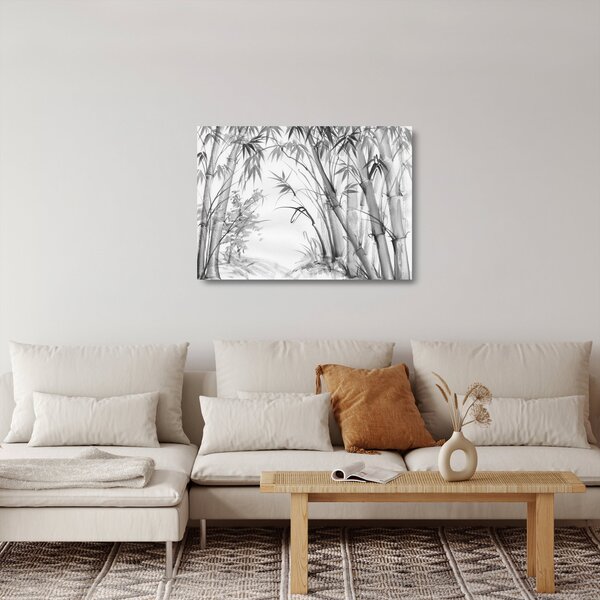 Staklena slika - Šuma bambusa (70x50 cm)