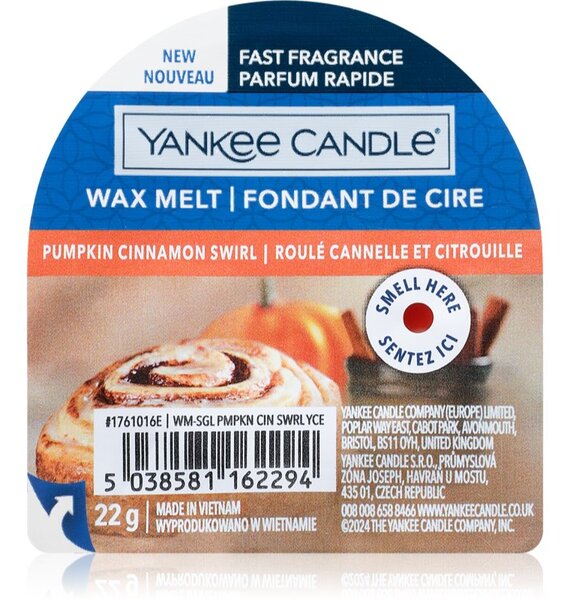 Yankee Candle Pumpkin Cinnamon Swirl vosak za aroma lampu 22 g