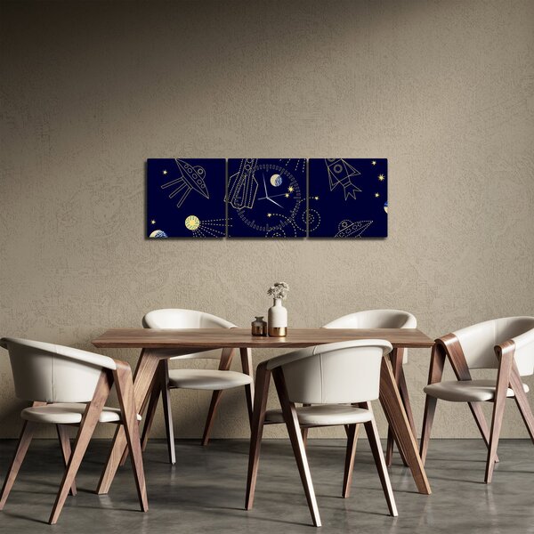 Slika - Svemir (sa satom) (90x30 cm)
