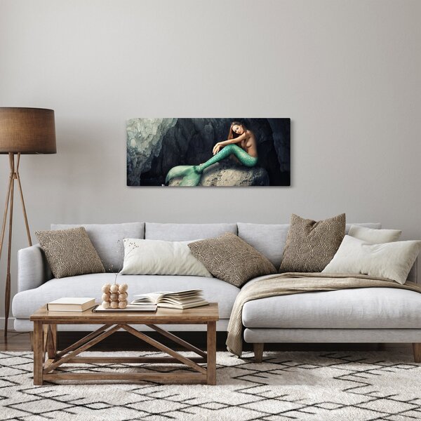 Slika - Sirena na stijeni (120x50 cm)