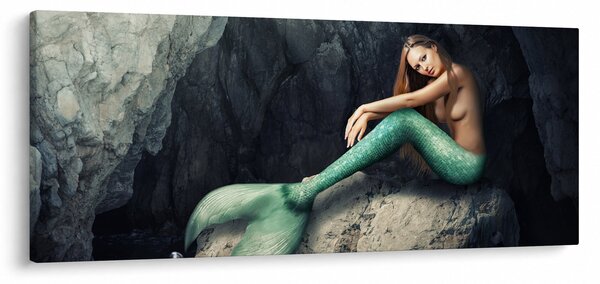 Slika - Sirena na stijeni (120x50 cm)