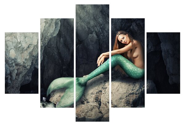 Slika - Sirena na stijeni (150x105 cm)