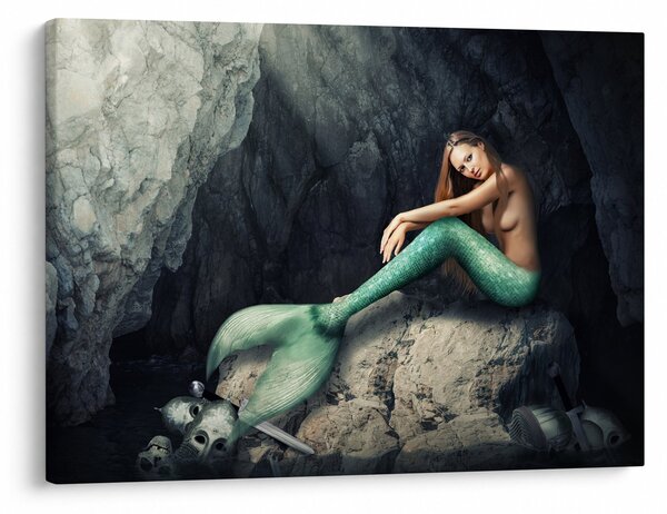 Slika - Sirena na stijeni (70x50 cm)