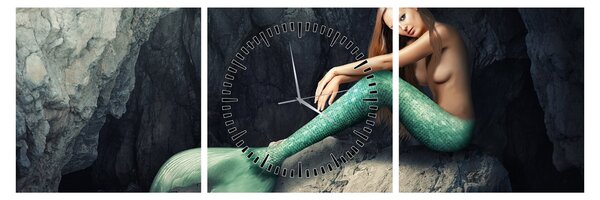 Slika - Sirena na stijeni (sa satom) (90x30 cm)