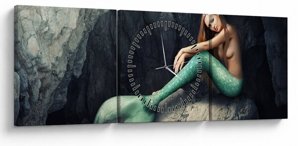 Slika - Sirena na stijeni (sa satom) (90x30 cm)