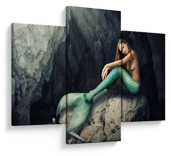 Slika - Sirena na stijeni (90x60 cm)