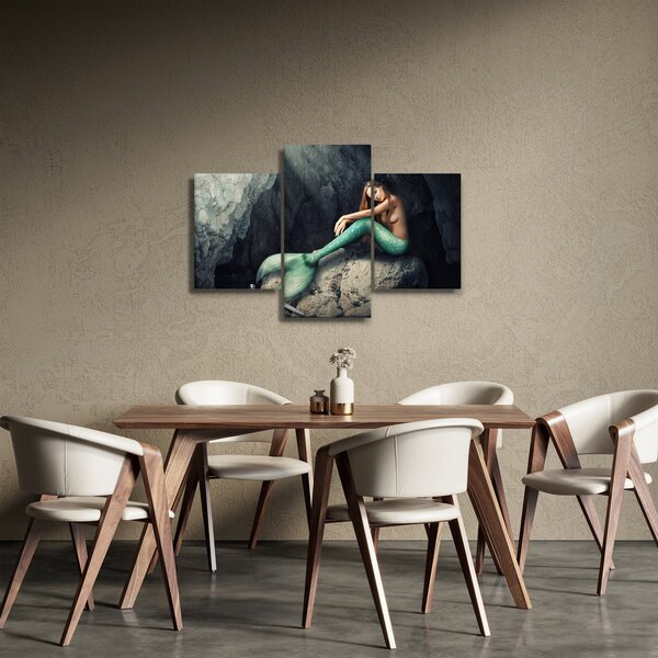 Slika - Sirena na stijeni (90x60 cm)