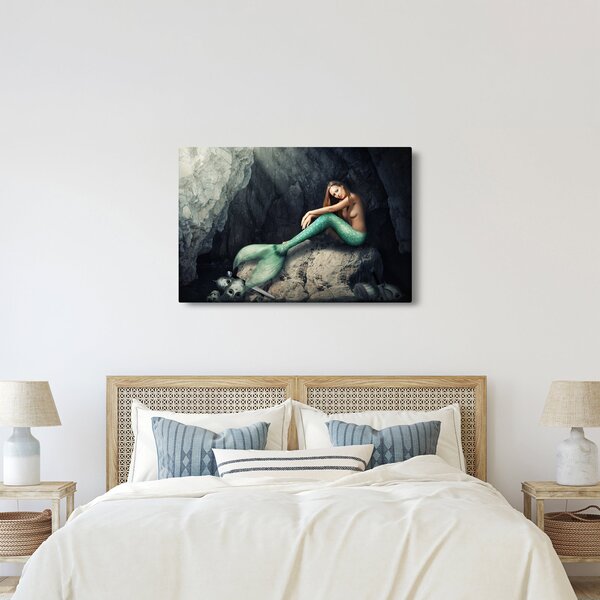 Slika - Sirena na stijeni (90x60 cm)