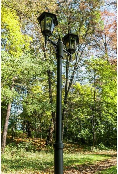 Modena 2 Vanjski Park lampa Bred m/Markfæste Crna - Norlys