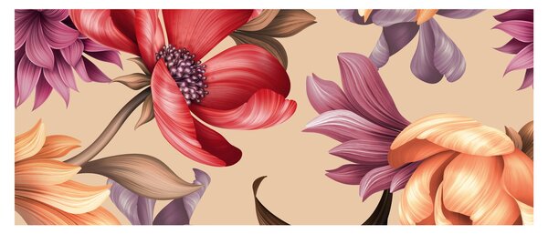 Slika - Vintage cvijeće (120x50 cm)