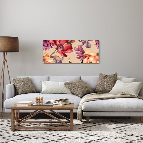 Slika - Vintage cvijeće (120x50 cm)