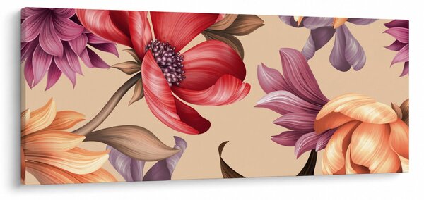 Slika - Vintage cvijeće (120x50 cm)
