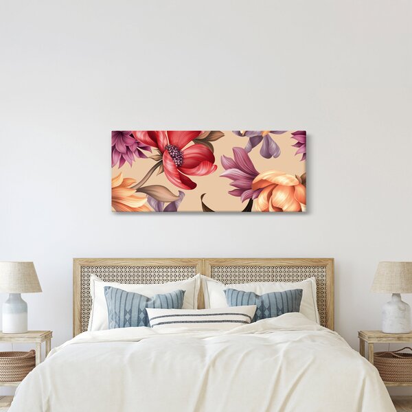 Slika - Vintage cvijeće (120x50 cm)