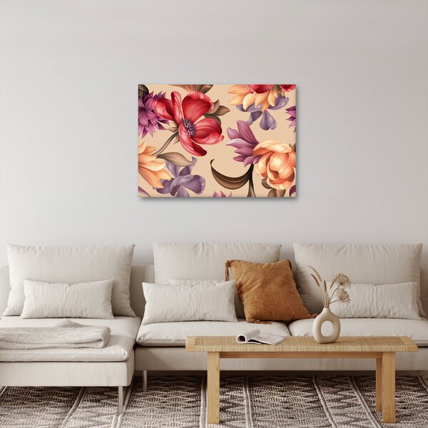 Slika - Vintage cvijeće (70x50 cm)