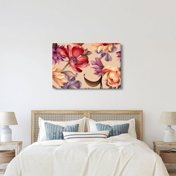 Slika - Vintage cvijeće (90x60 cm)