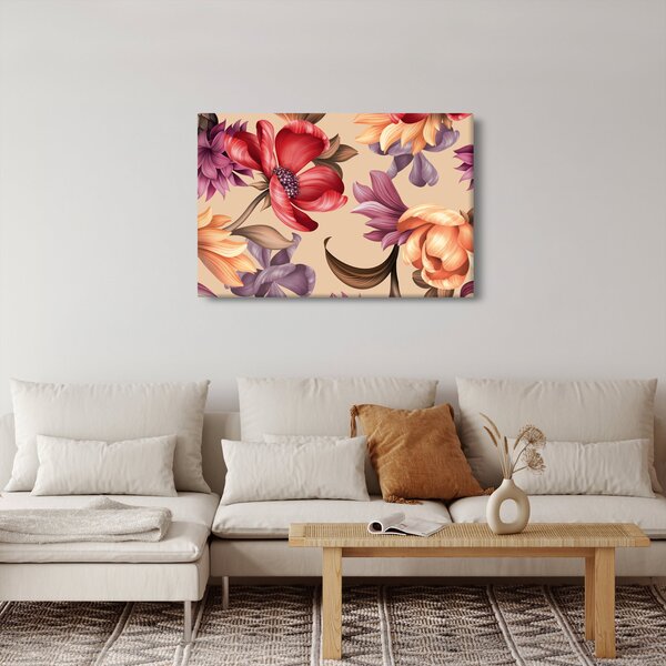Slika - Vintage cvijeće (90x60 cm)