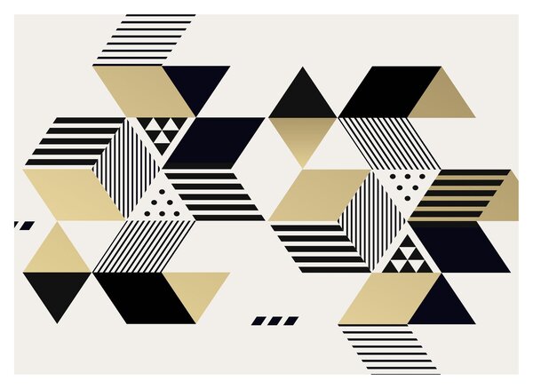 Staklena slika - Geometrijski oblici N⁰1 (70x50 cm)