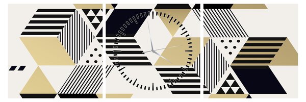 Slika - Geometrijski oblici N⁰1 (sa satom) (90x30 cm)