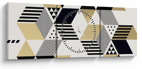 Slika - Geometrijski oblici N⁰1 (sa satom) (90x30 cm)