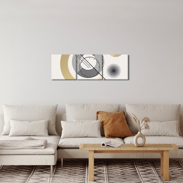 Slika - Geometrijski oblici N⁰2 (sa satom) (90x30 cm)